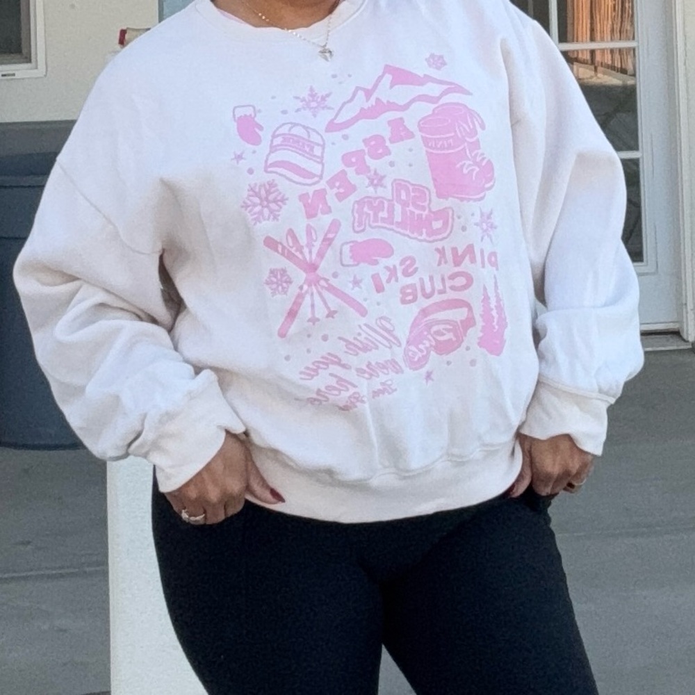 🌸Pink Victoria’s Secret Sweatshirt Pullover
Aspen Wish You Were Here